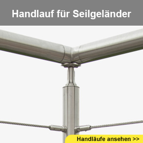 Handlauf für Seilgeländer