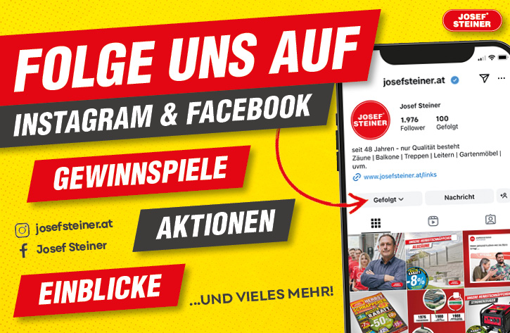 Folge uns auf Social Media