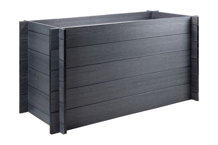 WPC Hochbeet Tina - Farbe: dunkelgrau, Maße (L x B x H): 150 x 70 x 75 cm