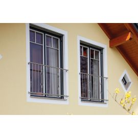 Fenstergitter Prag in Edelstahl, vormontiert