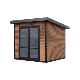 WPC Gartenhaus Naturhaus - Länge: 223 cm, Breite: 223 cm, Höhe: 225 cm, Farbe: Holzoptik