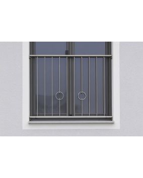 Fenstergitter Paris in Edelstahl, vormontiert